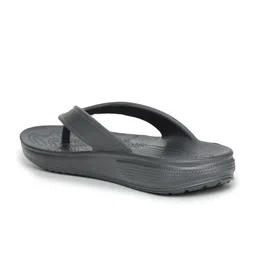 ABROS Men Black Printed Rubber Thong Flip Flops image 3