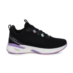 Campus Women Black & Lavender Mesh Running Shoes image 2