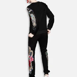 JC Collection Women Black & Red T-shirt with Joggers Joggers image 4