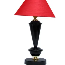 foziq Red & Black Solid Table Lamps image 3
