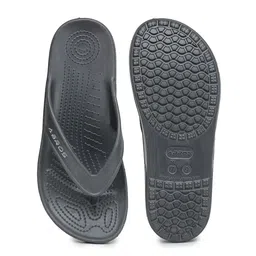 ABROS Men Black Printed Rubber Thong Flip Flops image 5