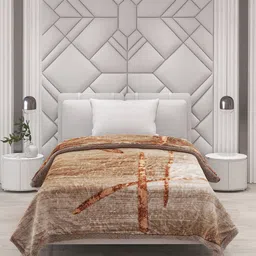 Monte Carlo Everest Brown 1000 GSM Heavy Winter Single Bed Blanket image 3