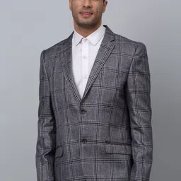 Cantabil Checked Single-Breasted Formal Blazer-picture-46