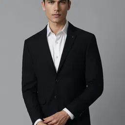 Louis Philippe Notched Lapel Slim Fit Single-Breasted Formal Blazers image 1