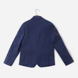 Allen Solly Junior Boys Textured Notched Lapel Collar Single Breasted Blazers image 2