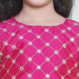 Bitiya by Bhama Girls Embroidered Mirror Work Ready to Wear Lehenga & Blouse With Dupatta image 3