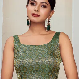 Vardha Brocade Padded Saree Blouse-picture-19