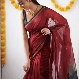 S.K.C Woven Design Zari Banarasi Saree image 3