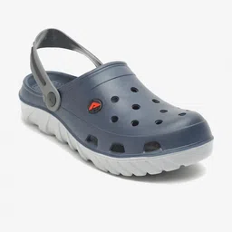 Adda Men Navy Blue & Orange Clogs Sandals-picture-17