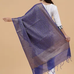 BANJARA INDIA Woven Design Dupatta with Zari image 5