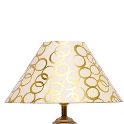 foziq Blue & Cream Coloured Printed Table Lamps With Shade image 2