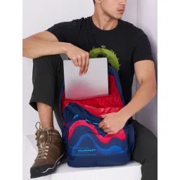 Wildcraft Navy Blue Printed Polyester Backpack image 2