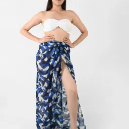 Blissence Blue Abstarct Printed Long Sarong-picture-20