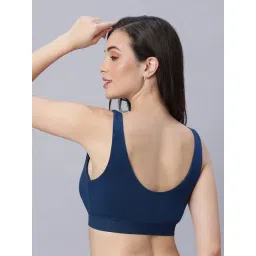 Mamma's Maternity Royal Blue Solid Antimicrobial Bamboo Fabric Padded Maternity Nursing Bra image 2