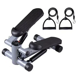 IRIS Fitness Mini Stepper with Resistance Bands (Black) image 2