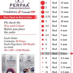 PERPAA Red & Light Maroon Kumkum Round Bindi Book image 4