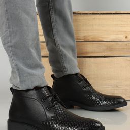 Carlton London Men Textured Round Toe Mid-Top Derbys-picture-31