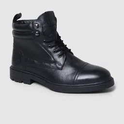 Jack & Jones Men Leather Mid-Top Block Boots-picture-19