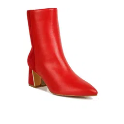 London Rag Women Block Heeled High Ankle Regular Boots image 1