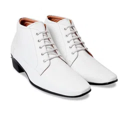 Bxxy Men Textured Mid Top Height Increasing Formal Derby Boots-image-59