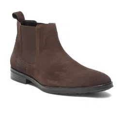 Teakwood Leathers Men Heeled Suede Mid-Top Chelsea Boots image 2