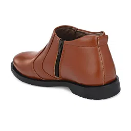 John Karsun Men Tan Mid Top Flat Boots image 3