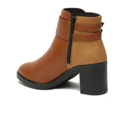 Bruno Manetti Women Mid-Top Buckle-Detail Zip-Closure Monk Straps Boots image 3