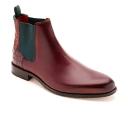 Ruosh Men Mid Top Leather Work Chelsea Boots image 4