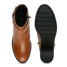 Bruno Manetti Women Mid-Top Buckle-Detail Zip-Closure Monk Straps Boots image 5