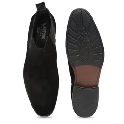 Teakwood Leathers Men Heeled Suede Mid-Top Chelsea Boots image 4