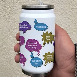 Indigifts White Thermosteel Printed Double Wall Vacuum Water Bottle 350 ml-picture-28