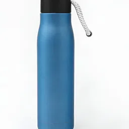 UMAI Blue & Black Stainless Steel Solid Double Wall Vacuum Water Bottle 550 ml-image-3