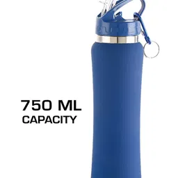 NIRLON Flip Bot Blue & Green 2 Pieces Stainless Steel Water Bottles 750ml Each image 2