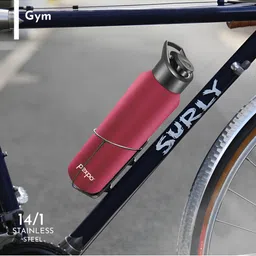 Pexpo Maroon & Black 4 Pieces Single Wall Vacuum Water Bottle 750 ml image 2