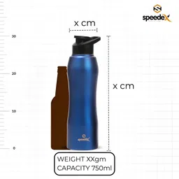 Speedex Blue Set of 3 Stainless Steel Water Bottle image 3