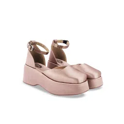 Shoetopia Girls Backstrap Flatform Heels image 2