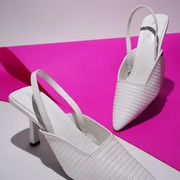 Try Me Textured Pointed Toe Stiletto Heeled Pumps-picture-34