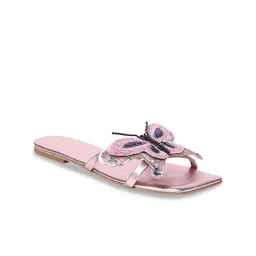 Tao Paris Embellished Leather Open Toe Flats image 3