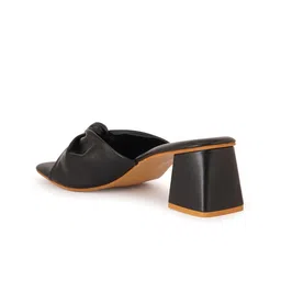 Cogner Black Block Sandals with Bows image 2