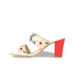 NR By Nidhi Rathi Ethnic Floral Embellished Block Heels image 4