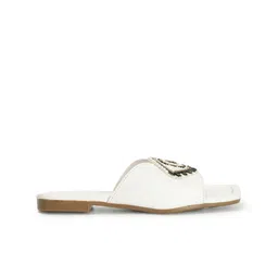 OPHELIA Evil Eye Embellished Open Toe Flats image 5