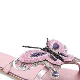 Tao Paris Embellished Leather Open Toe Flats image 2