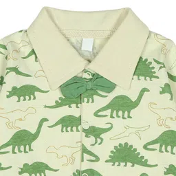 MeeMee Infant Dino Printed Cotton Sleepsuit image 2