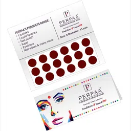 PERPAA Maroon Velvet Kumkum Bindi Box with 15 Flaps - Size 2 image 3