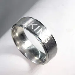 OOMPH Men King Inscribed Band Finger Ring-picture-32