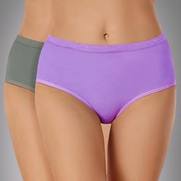 Heelium Pack Of 2 Odour-Free Mid-Rise Hipster Briefs P2-W-Brief-LAVDG-M-picture-23