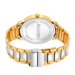 ALLORO Men Gold-Plated  Dial & Stainless Steel Straps Analogue Wrist Watch image 3