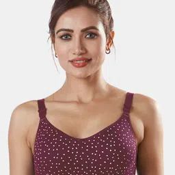 Sonari Burgundy & White Abstract T-shirt Bra nivyawine32D-picture-28