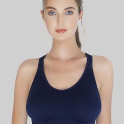 PLUMBURY Full Coverage Removable Padded Rapid-Dry Sports Bra With All Day Comfort-picture-38