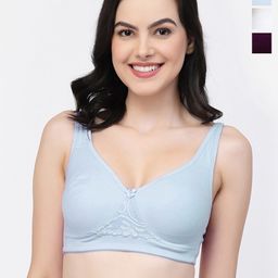 College Girl Pack Of 3 Full Coverage Lightly Padded Cotton T-shirt Bra- All Day Comfort-picture-46